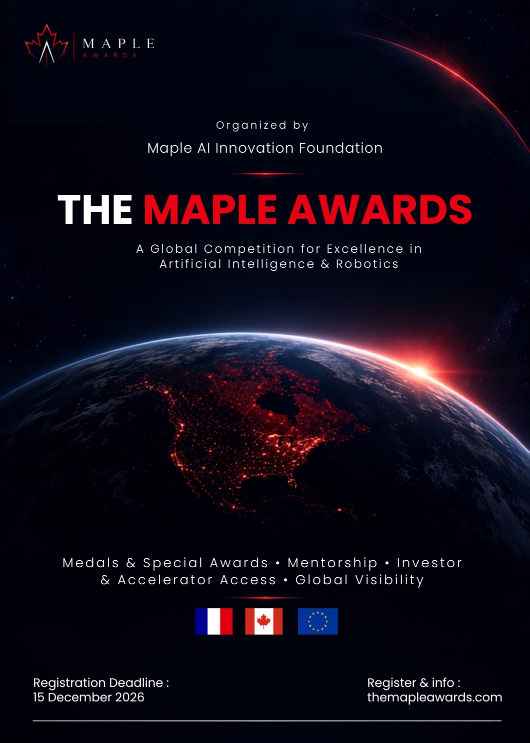 The Maple Awards 2026 official registration poster